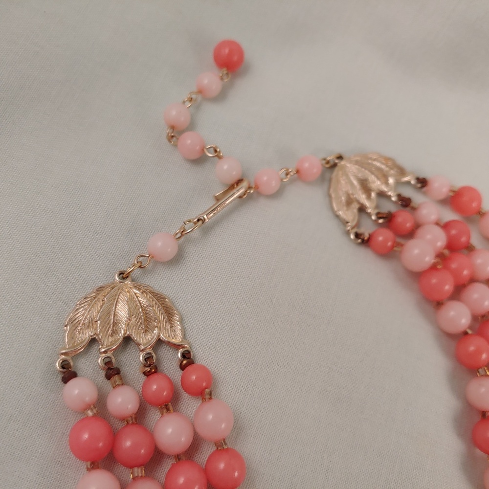Multi-Strand Layered Waterfall Necklace Vintage - Picture 7 of 7